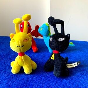 Set of 4 Neopets McDonalds Happy Meal Toys Plushies 4"  2004 Collectible Rare